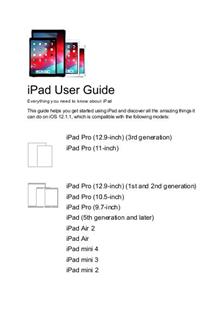 Apple iPad Air manual. Tablet Instructions.